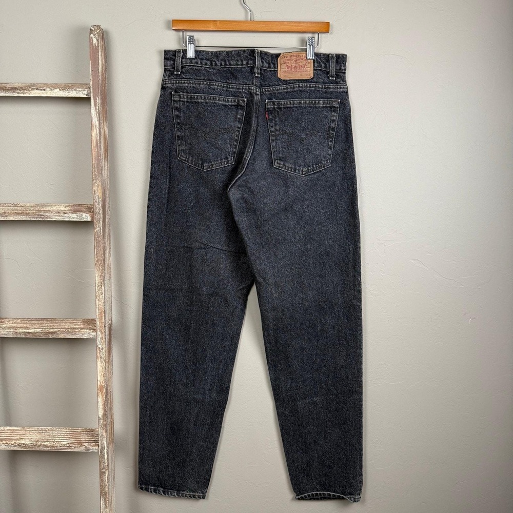 Vintage 80s Levi 550 Faded Black Denim Jeans size 34x34, USA‎ - Picture 3 of 6